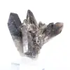 Braziliaanse morionkwarts, decoratief kristal gepresenteerd op voet - 0