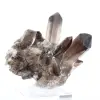 Morionkwartskristal uit Brazilië, zwart mineraal gemonteerd op voet - 0
