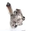 Morionkwartskristal uit Brazilië, zwart mineraal gemonteerd op voet - 3