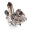 Morionkwartskristal uit Brazilië, zwart mineraal gemonteerd op voet - 4