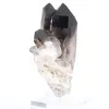 Mini morionkwartskristal uit Brazilië, zwarte steen op voet - 3