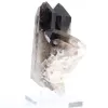 Mini morionkwartskristal uit Brazilië, zwarte steen op voet - 4