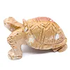 Schildpadbeeldje in natuurlijke speksteen uit Bolivia - 1