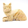 Gebeeldhouwde kat in speksteen uit Bolivia - 1
