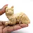 Gebeeldhouwde kat in speksteen uit Bolivia