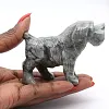 Hond in speksteen: gebeeldhouwd dierenobject uit Bolivia - 0