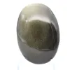Gepolijste kei van gouden obsidiaan uit Mexico, natuurlijke steen - 2
