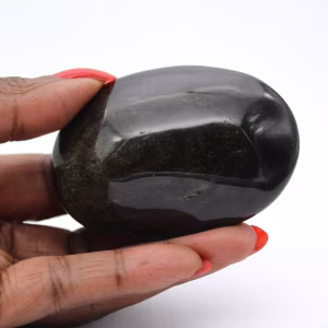 Kei van gouden obsidiaan uit Mexico voor mineralencollectie