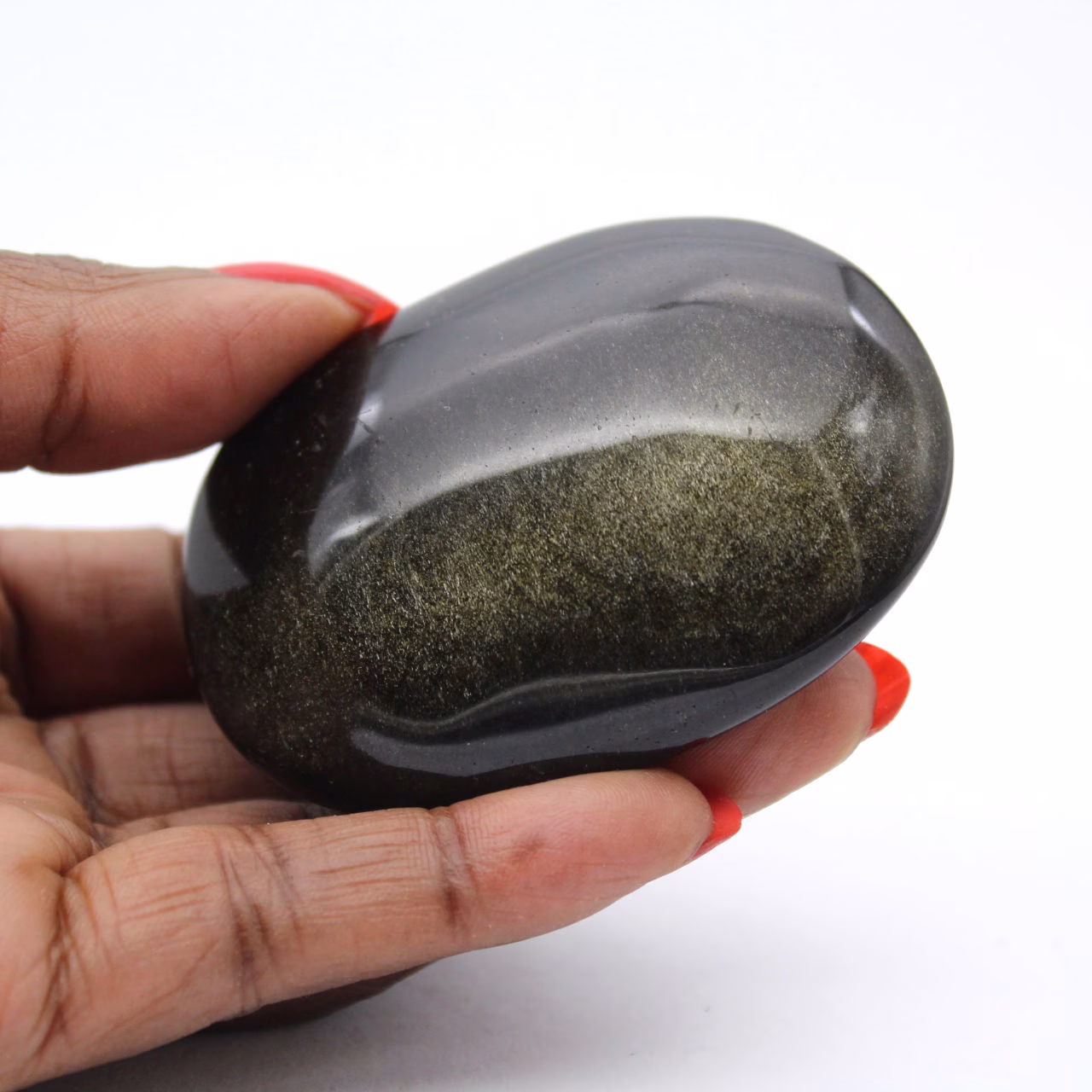 Mexicaanse kei van gouden obsidiaan, gepolijste steen van 75 g