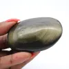 Gouden obsidiaan uit Mexico als kleine gepolijste kei van 70 g - 0
