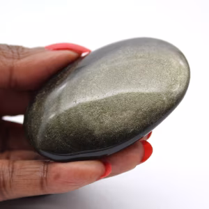 Kei van gouden obsidiaan uit Mexico, compact formaat van 75 g