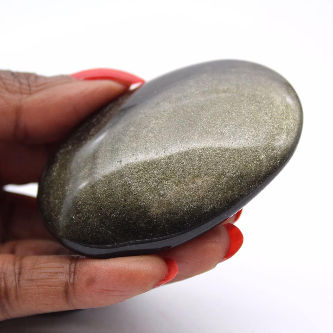 Kei van gouden obsidiaan uit Mexico, compact formaat van 75 g
