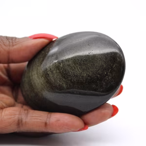 Kei van gouden obsidiaan uit Mexico, gepolijst stuk van 100 g