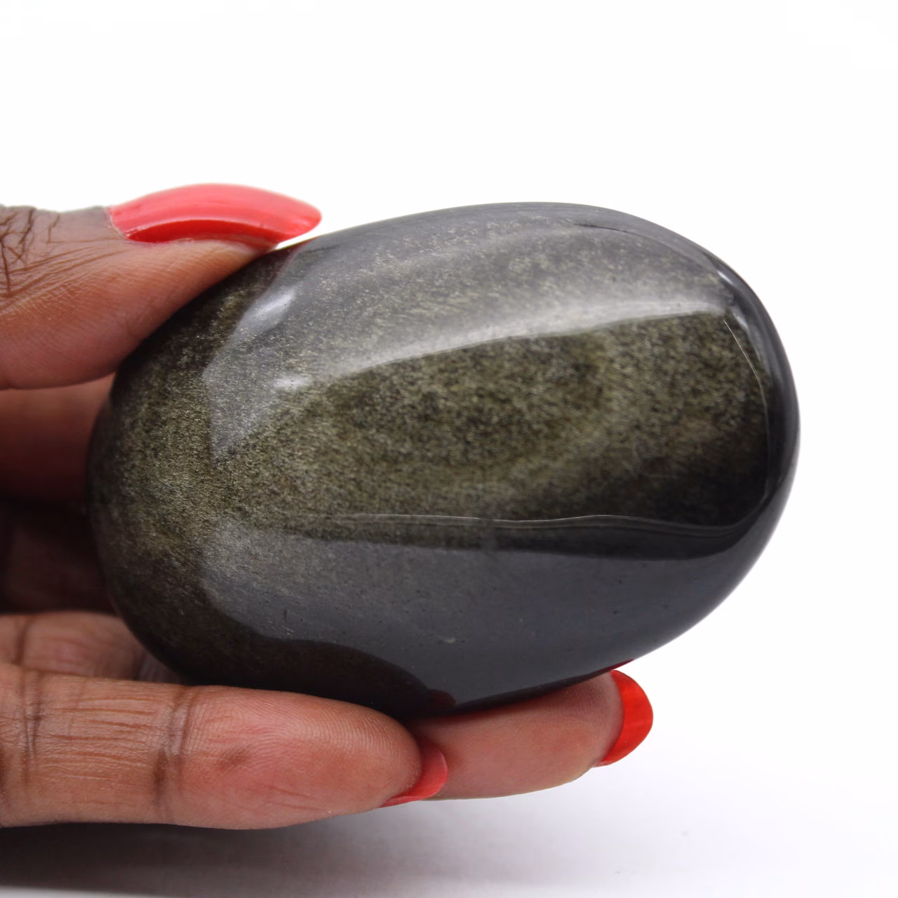 Kei van gouden obsidiaan uit Mexico, exemplaar van 90 g