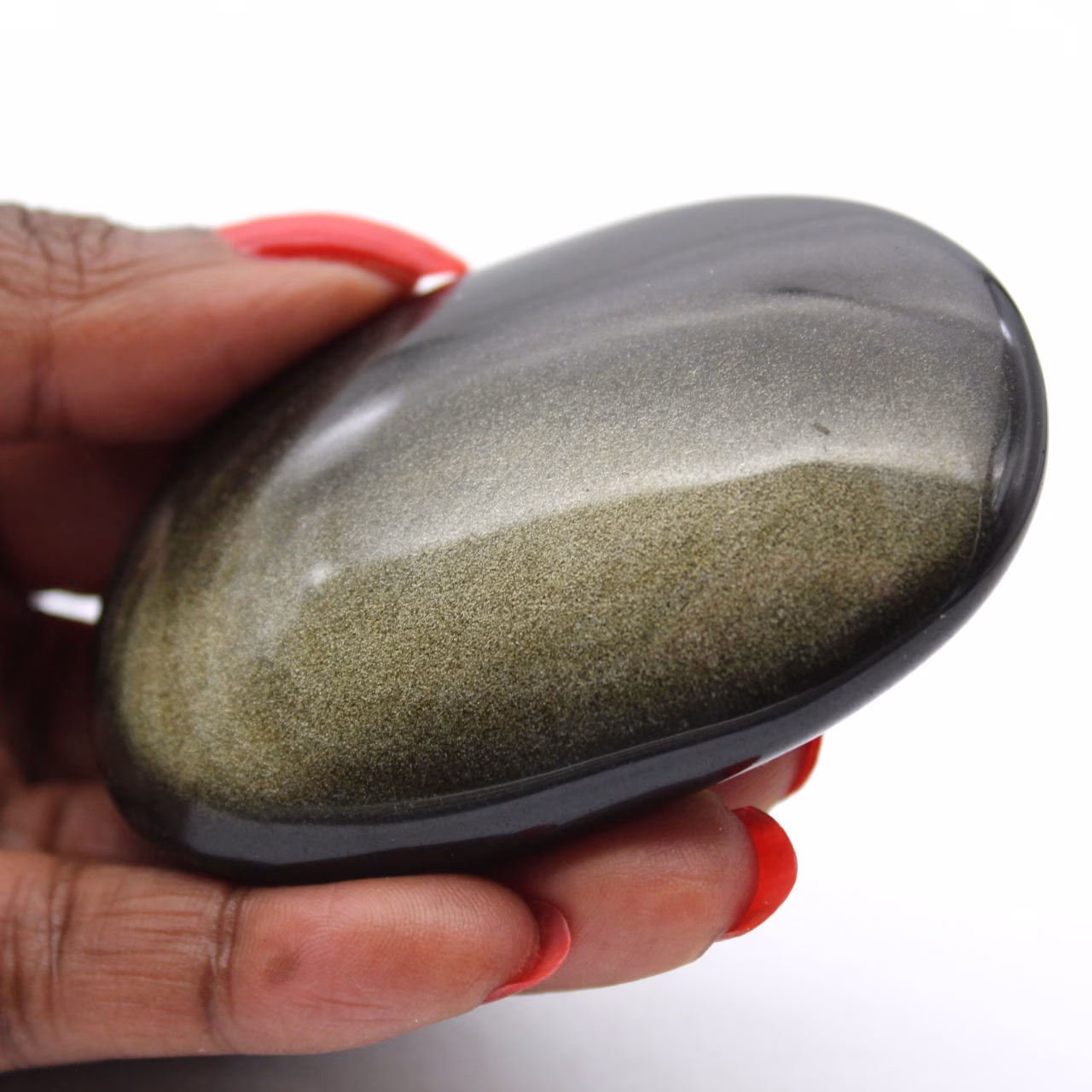 Kei van gouden obsidiaan uit Mexico, steen van 100 g