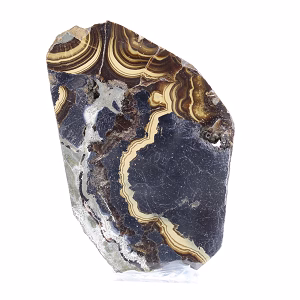 Schalenblende uit Polen, minerale plak van 230 g