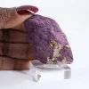 Ruwe Portugese purpuriet – Mineralogisch specimen op standaard - 1