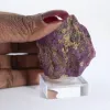 Ruwe Portugese purpuriet op standaard – Mineralogisch stuk - 1
